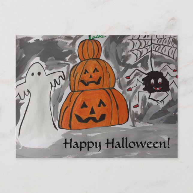 Happy Halloween Postcard Postkarte (Vorderseite)