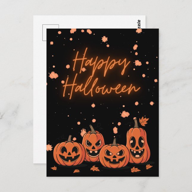Happy Halloween Postcard Postkarte (Vorne/Hinten)