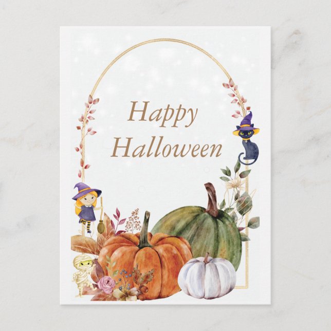 Happy Halloween Postcard Postkarte (Vorderseite)