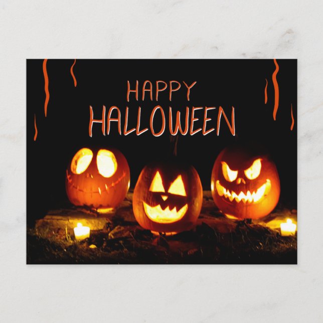 Happy Halloween Postcard Postkarte (Vorderseite)