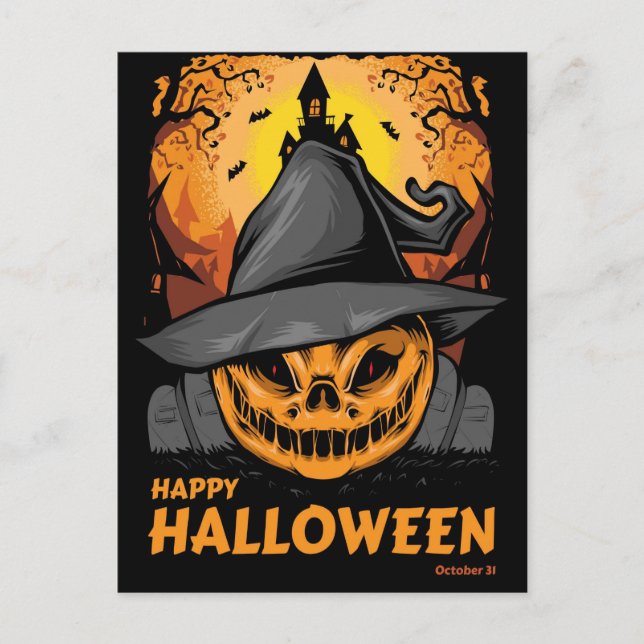 Happy Halloween Postcard Postkarte (Vorderseite)