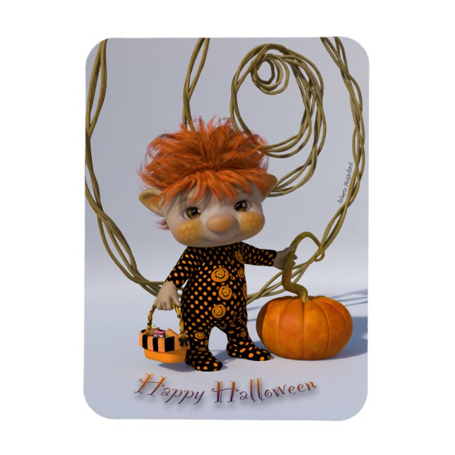 Happy Halloween Poster Magnet (Vertikal)
