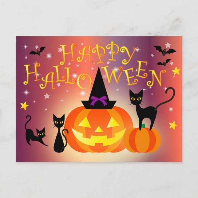 Happy Halloween Postkarte (Vorderseite)