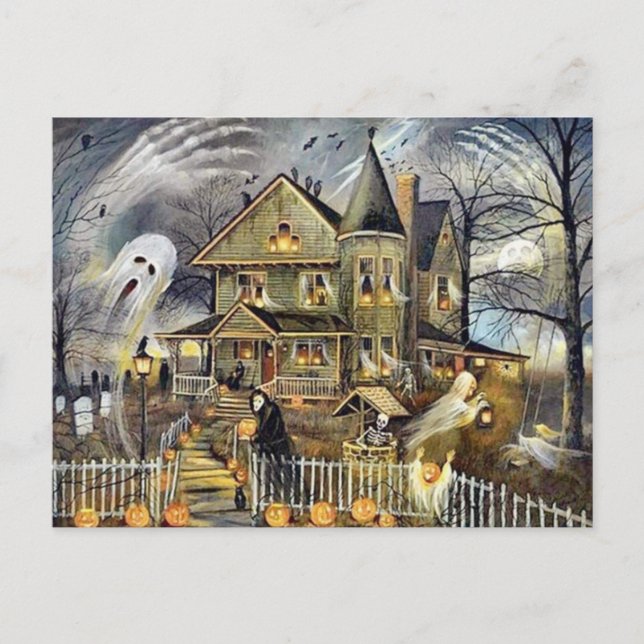 Happy Halloween Postkarte (Vorderseite)