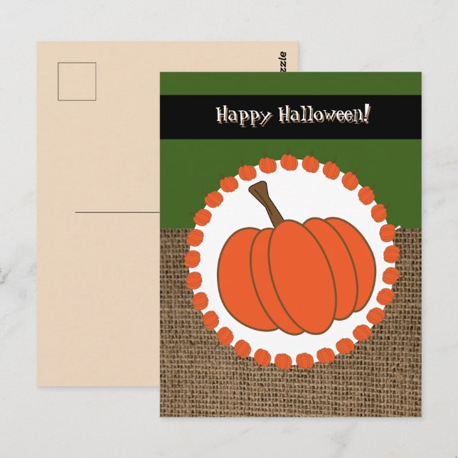 Happy Halloween Postkarte (Vorne/Hinten)