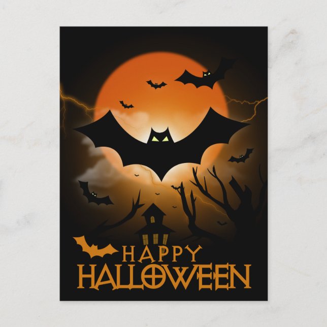 Happy Halloween Postkarte (Vorderseite)