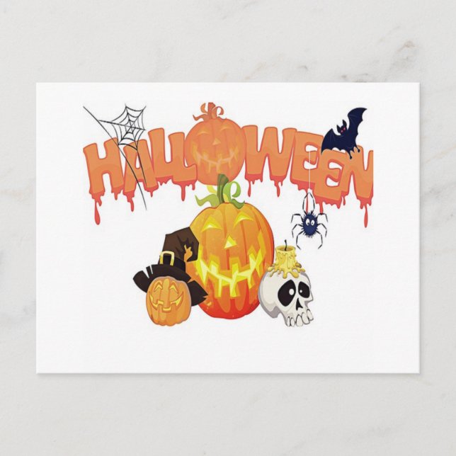 Happy Halloween Postkarte (Vorderseite)