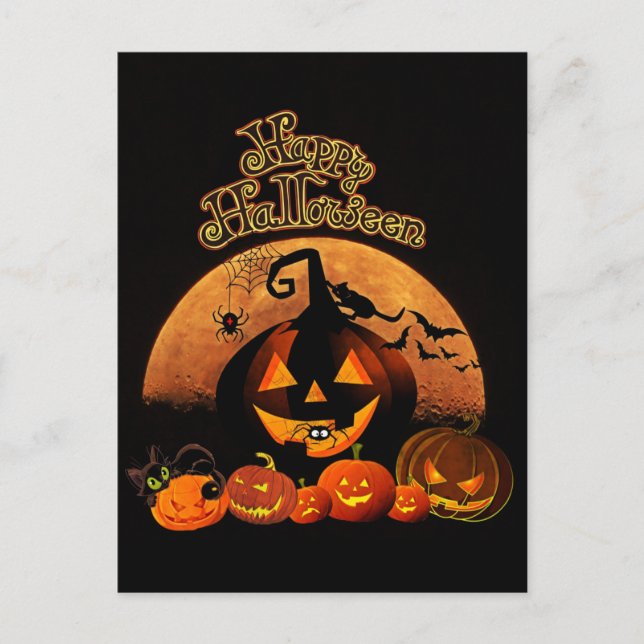 Happy Halloween Postkarte (Vorderseite)