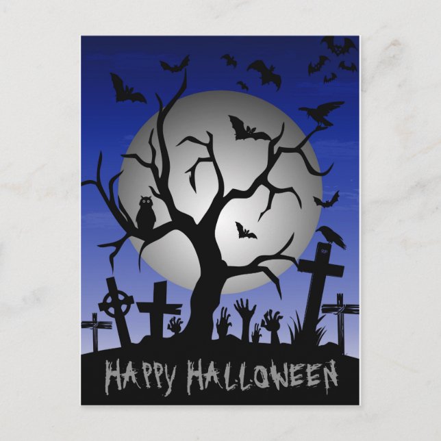Happy Halloween Postkarte (Vorderseite)