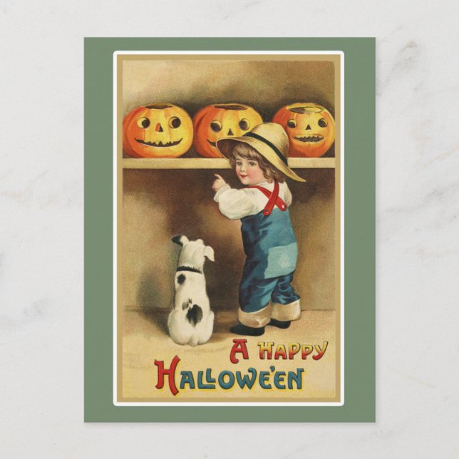 Happy Halloween Postkarte (Vorderseite)