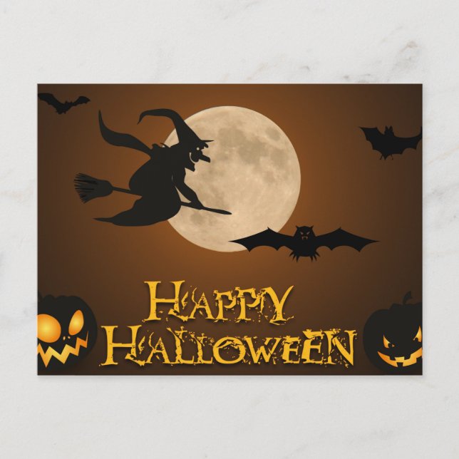 Happy Halloween Postkarte (Vorderseite)