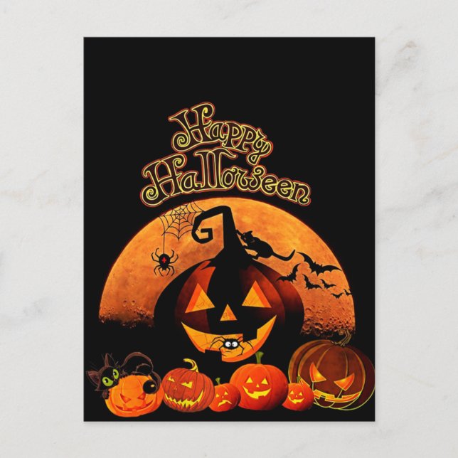 Happy Halloween Postkarte (Vorderseite)