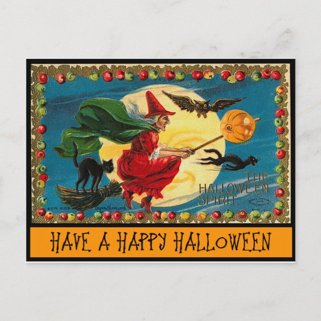 Happy Halloween Postkarte (Vorderseite)
