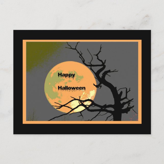 Happy Halloween Postkarte (Vorderseite)