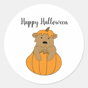 Happy Halloween Pumpkin Bären Stickers