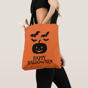 Happy Halloween Pumpkin Bat Minimal