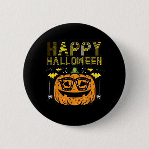 Happy Halloween Pumpkin Brillen Kostüm Frauen Mädc Button