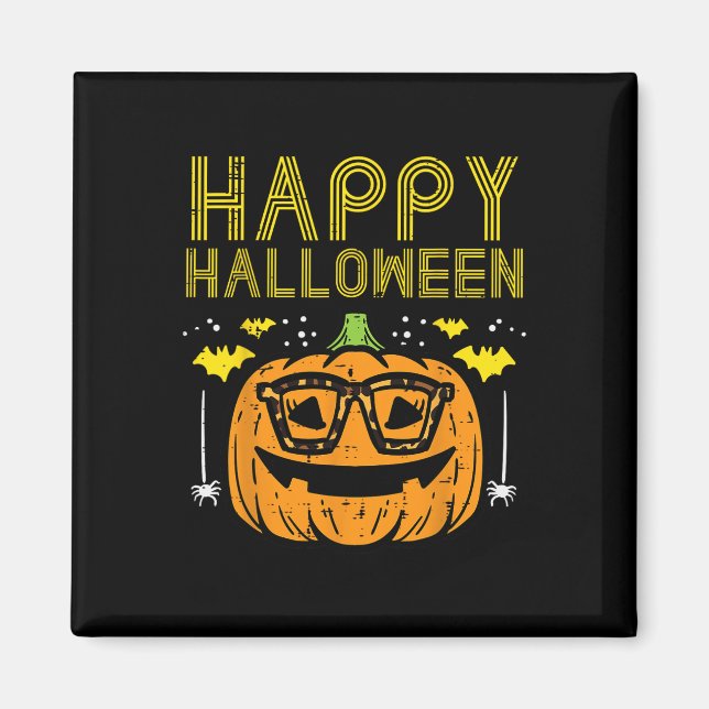 Happy Halloween Pumpkin Brillen Kostüm Frauen Mädc Magnet (Vorne)