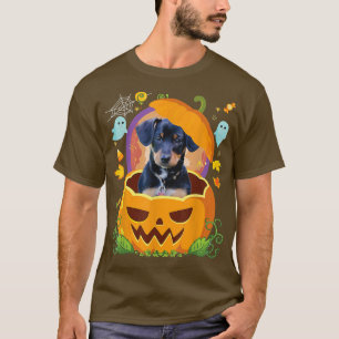Happy Halloween Pumpkin Chiweenie Dog Hexe Niedlic T-Shirt