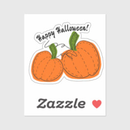 Happy Halloween Pumpkin Custom-Cut Vinyl Sticker