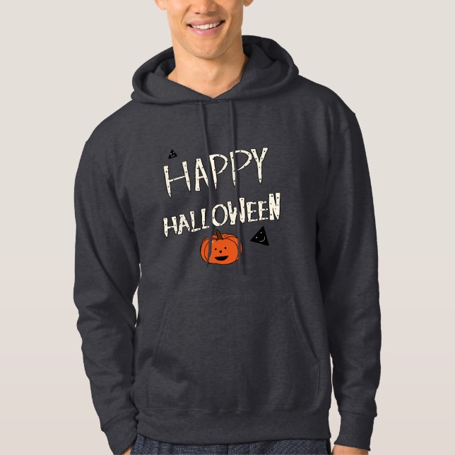 Happy Halloween Pumpkin Design Hoodie (Vorderseite)