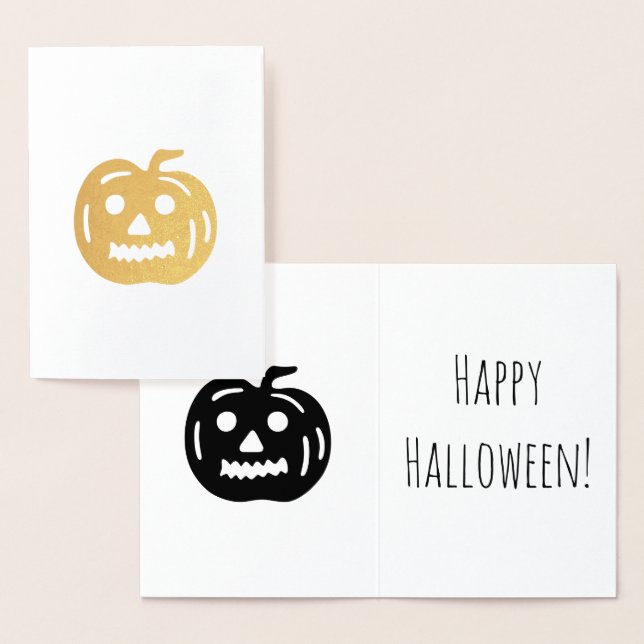 Happy Halloween Pumpkin Folienkarte (Anzeige)