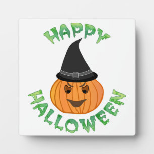 "HAPPY HALLOWEEN" PUMPKIN FOTOPLATTE