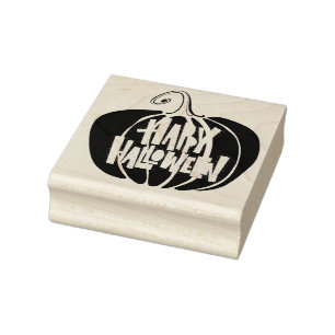 Happy Halloween Pumpkin Gummistempel