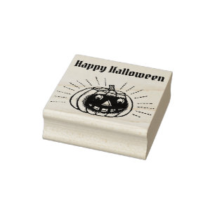 Happy Halloween Pumpkin Gummistempel
