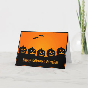 Happy Halloween Pumpkin - Halloween Card Karte