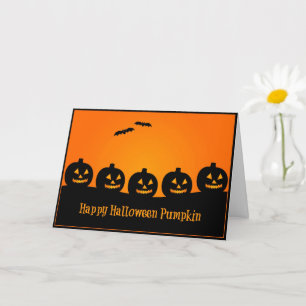 Happy Halloween Pumpkin - Halloween Card Karte