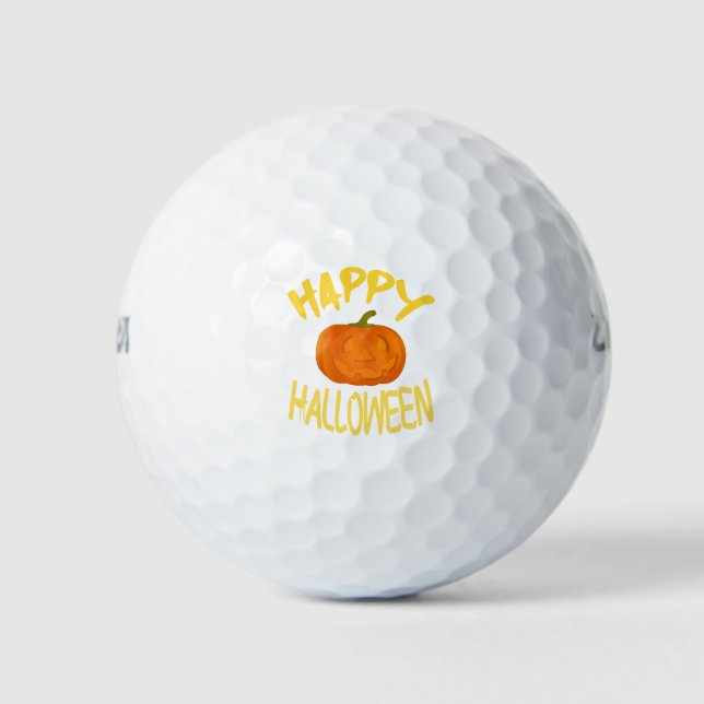 Happy Halloween, Pumpkin | Halloween Golfball (Vorderseite)