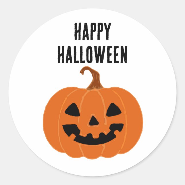Happy Halloween Pumpkin Jackolantern Stickers (Vorderseite)