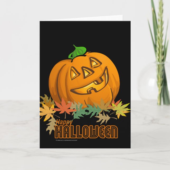 Happy Halloween Pumpkin Karte (Vorderseite)