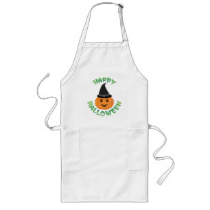 "HAPPY HALLOWEEN" PUMPKIN LANGE SCHÜRZE