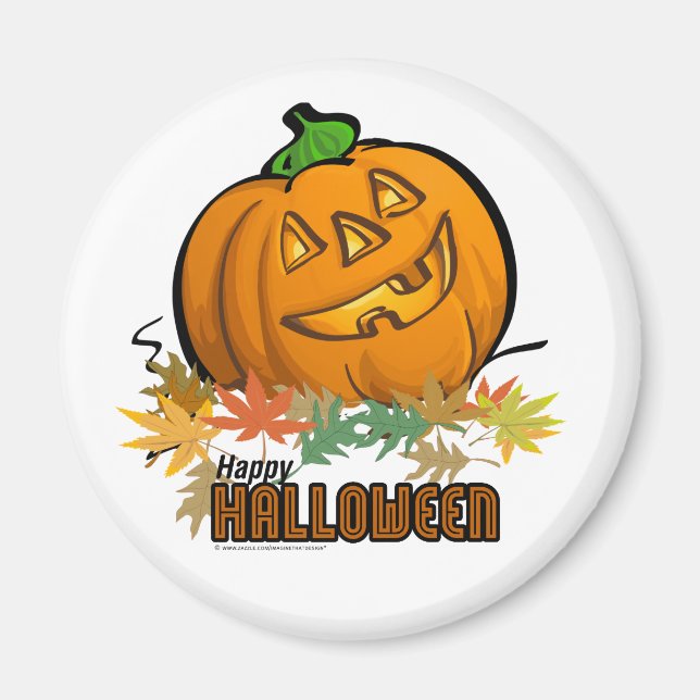 Happy Halloween Pumpkin Magnet (Vorne)
