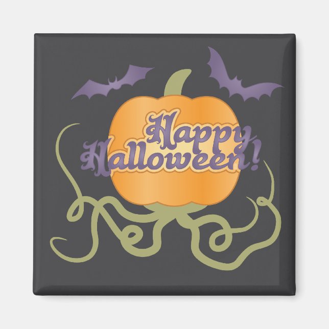 Happy Halloween Pumpkin Magnet (Vorne)