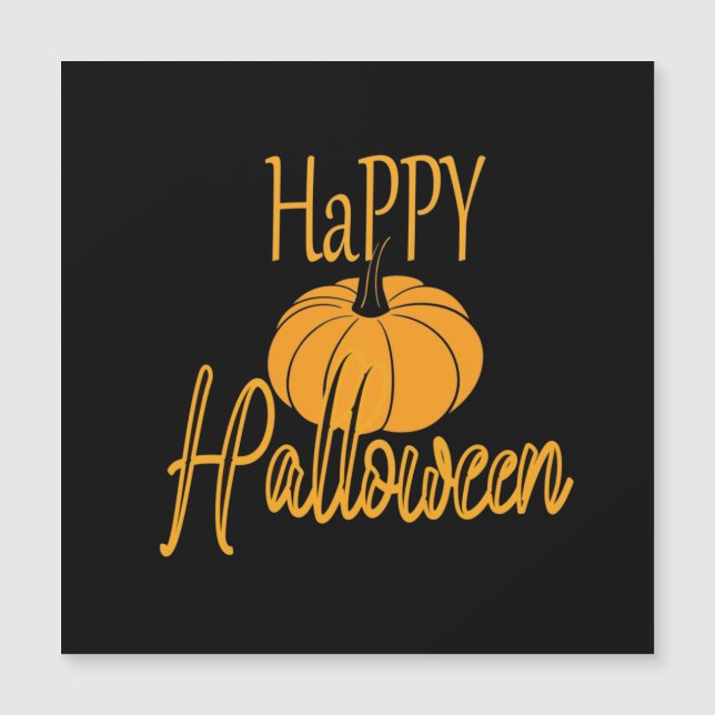 Happy Halloween Pumpkin Magnetkarte (Vorderseite)