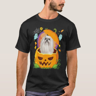 Happy Halloween Pumpkin Maltese Hund Hexe Niedlich T-Shirt