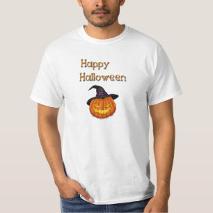 Happy Halloween Pumpkin mit Hut T-Shirt