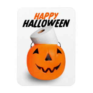 Happy Halloween Pumpkin mit Toilettenpapier Spaß Magnet