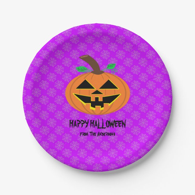 Happy Halloween Pumpkin Paper Teller (Vorderseite)