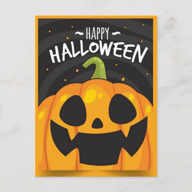 Happy Halloween Pumpkin Postkarte (Vorderseite)