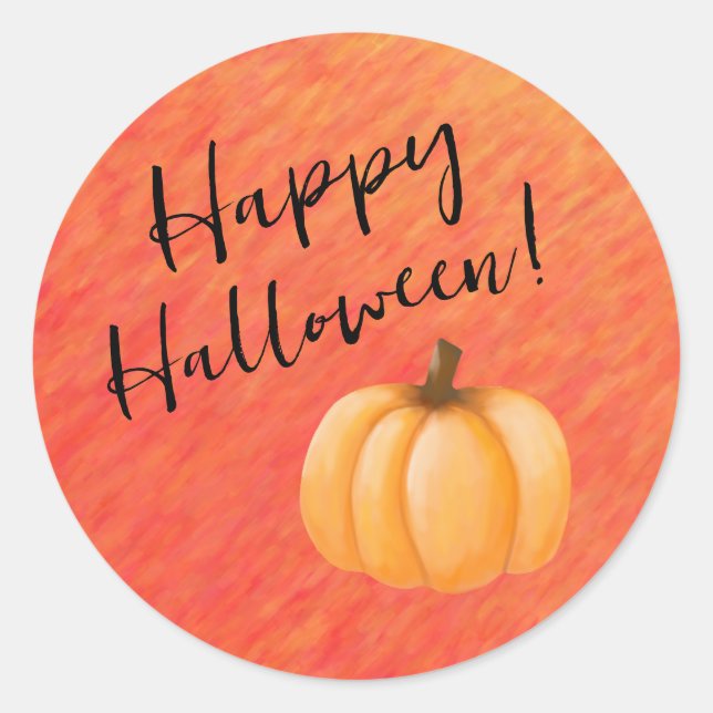 Happy Halloween-Pumpkin- Runder Aufkleber (Vorderseite)