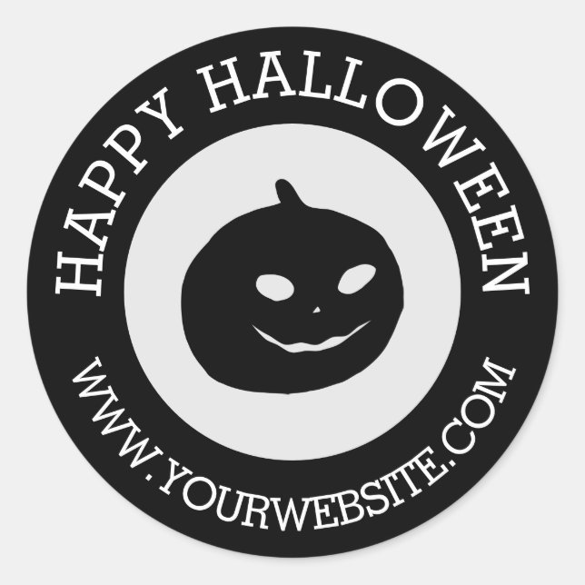 Happy Halloween Pumpkin Runder Aufkleber (Vorderseite)