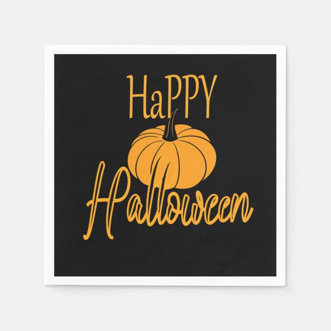 Happy Halloween Pumpkin Serviette (Vorderseite)