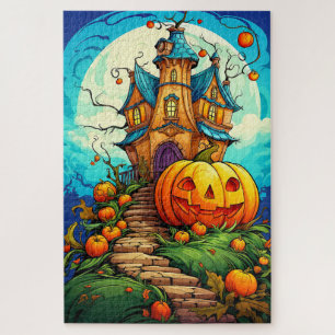 Happy Halloween Pumpkin & Spuk House Puzzle