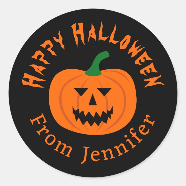 Happy Halloween Pumpkin Stickers (Vorderseite)
