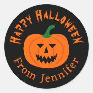 Happy Halloween Pumpkin Stickers