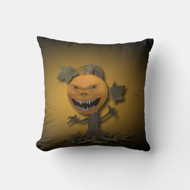 Happy Halloween Pumpkin Tree Kissen (Vorderseite)